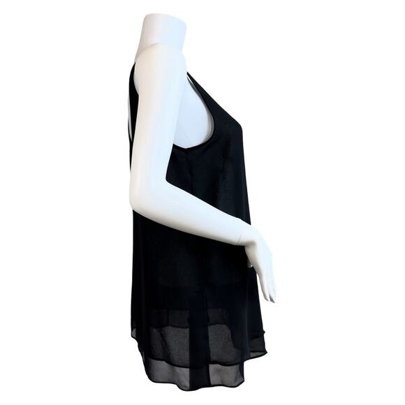 COP. COPINE Black Double Sheer Layer Poissy Top in Black SZ L (38) $298 - Picture 8 of 11